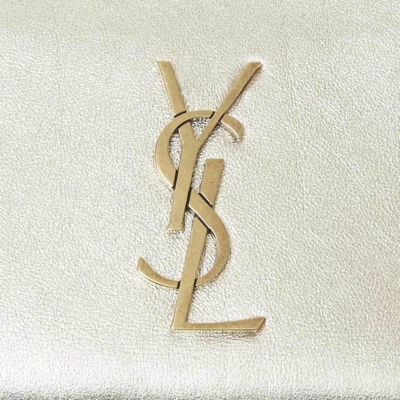 SAINT LAURENT Bifold Wallet with Coin Gold aaagi - Picture 7 of 9